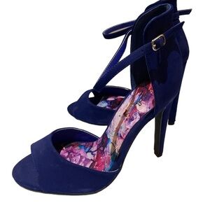 Blue Qupid blue open toe 4.5” heels size 8.5​